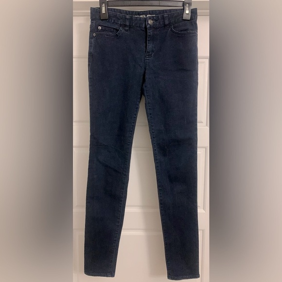 MICHAEL KORS Women's Dark Indigo Blue Wash Street Style Stretch Skinny Jeans 4‎ - Picture 2 of 5